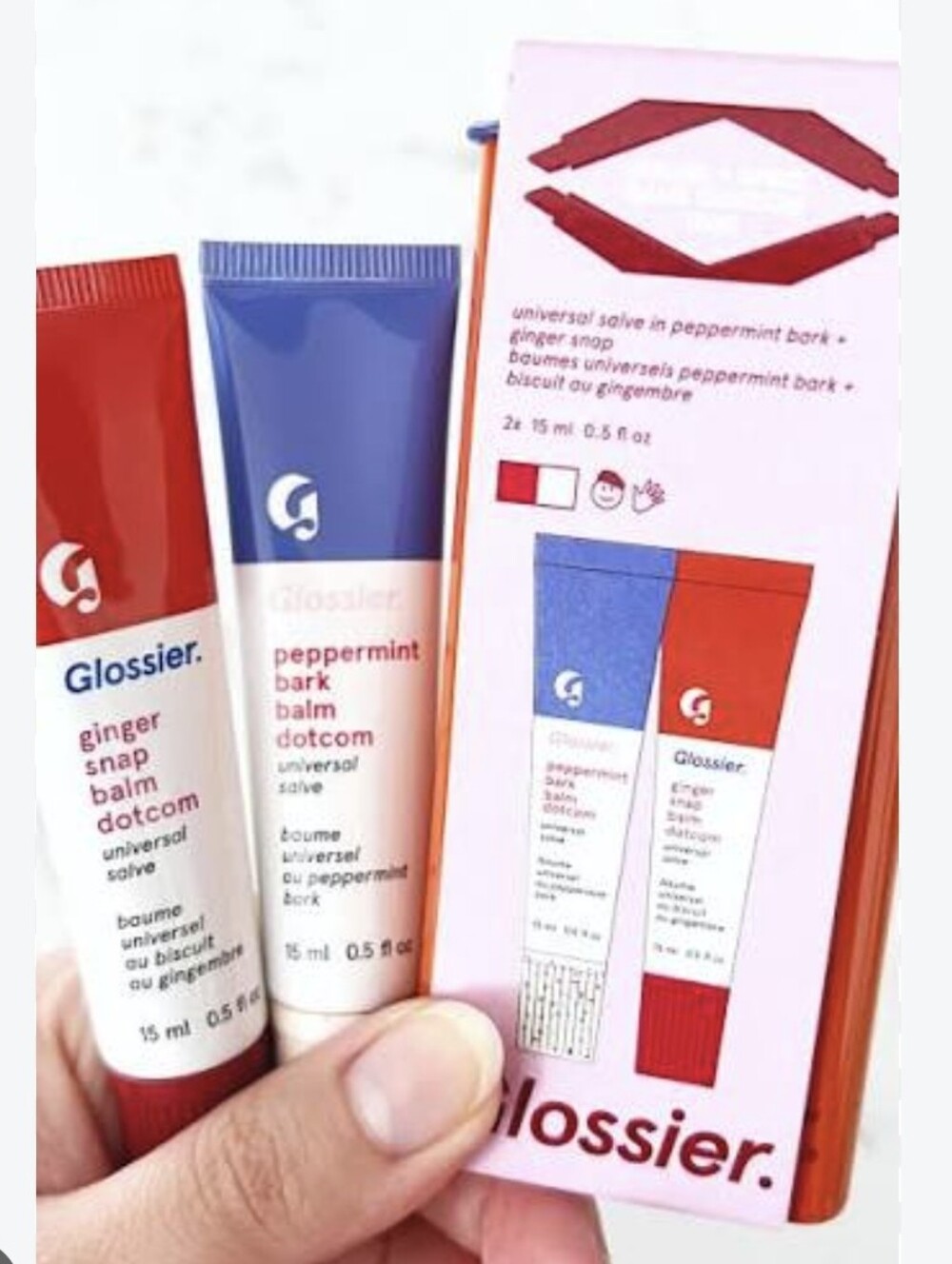 Glossier DISCONTINUED Sugar & Spice Balm Dot Com Set NWT